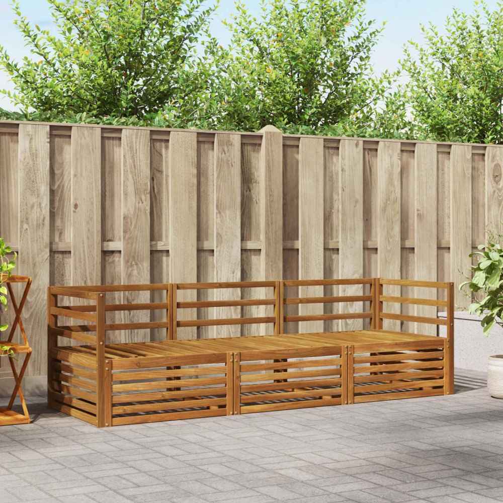 vidaXL Utomhussoffset 3 pcs Naturfärg Massivt Akaciaträ