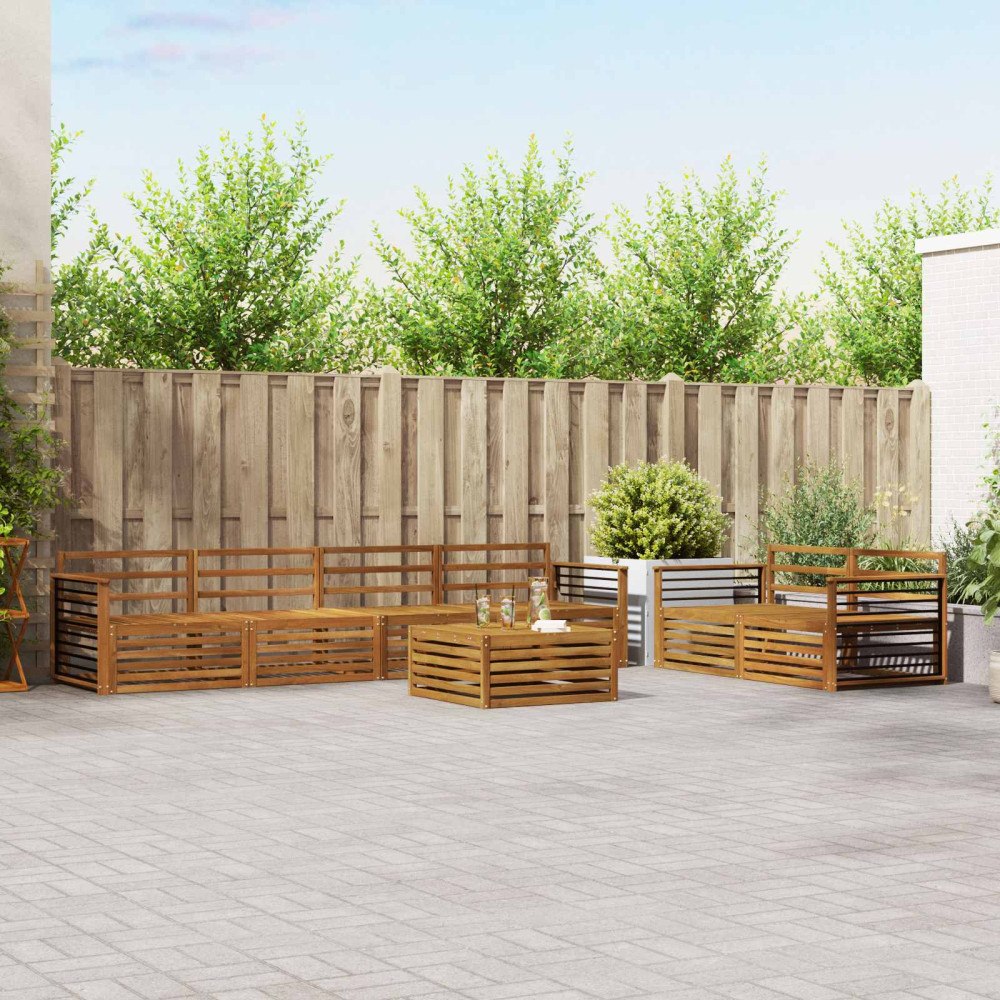 vidaXL Utomhussoffset 7 pcs Naturfärg