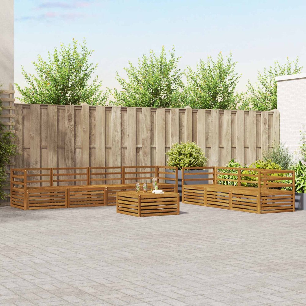 vidaXL Utomhussoffset 8 pcs Naturfärg