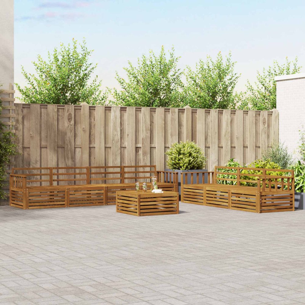 vidaXL Utomhussoffset 8 pcs Naturfärg