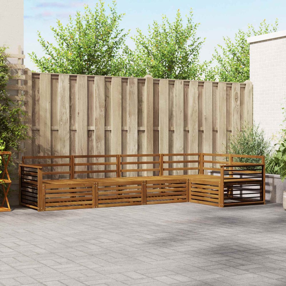 vidaXL Utomhussoffset 5 pcs Naturfärg Massivt Akaciaträ