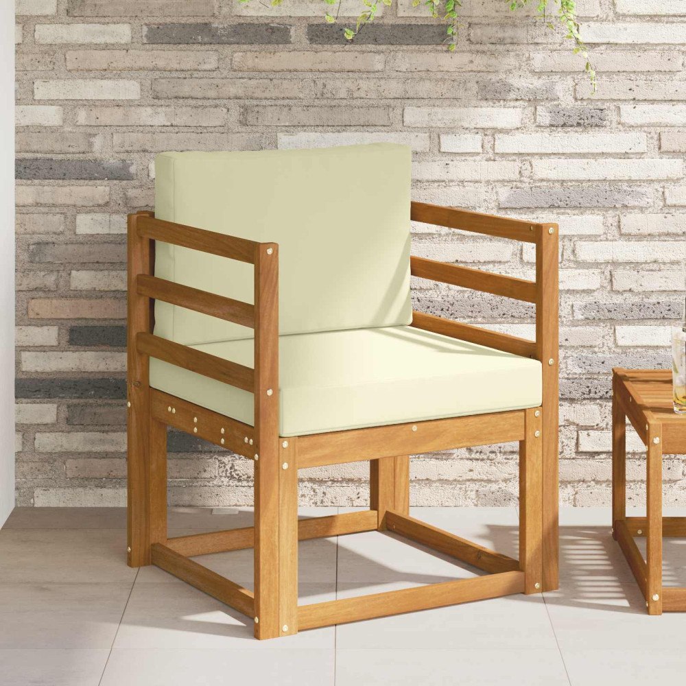 vidaXL Utomhussoffset Massivt akaciaträ och polyester