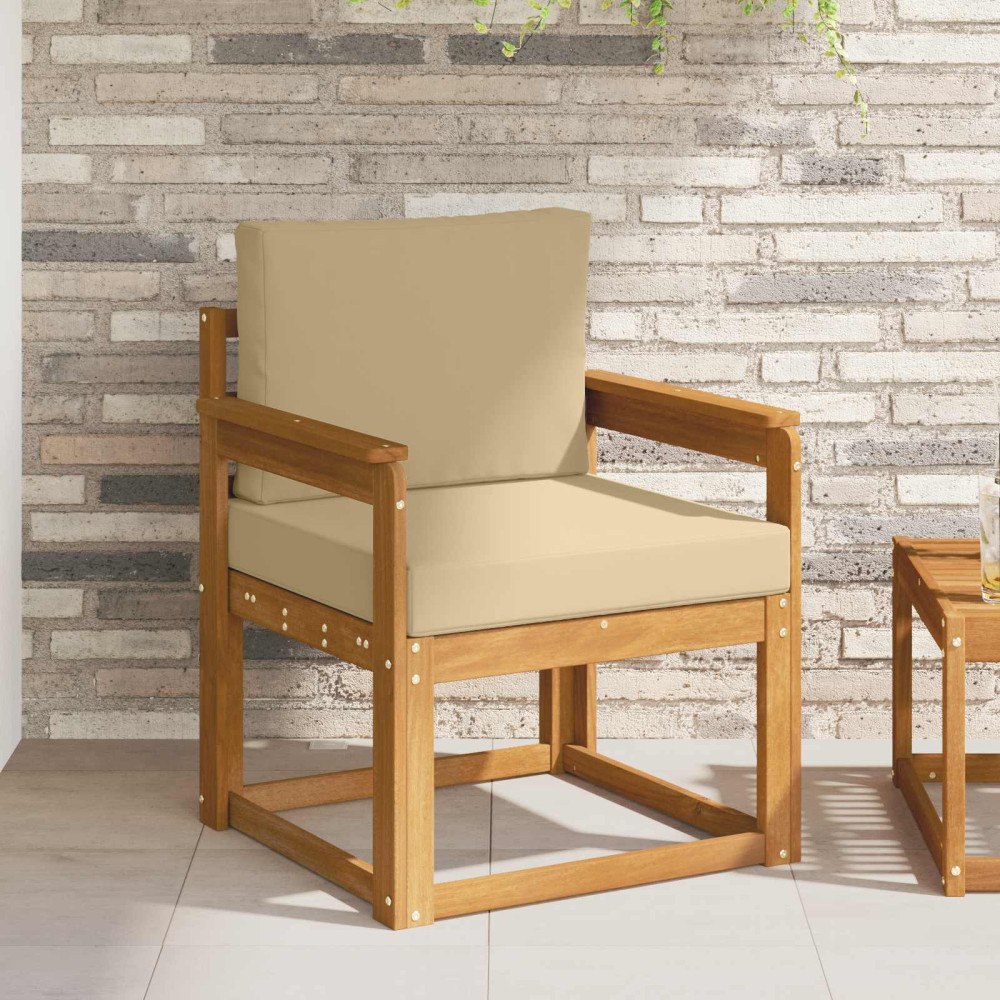 vidaXL Utomhussoffset Massivt akaciaträ och polyester