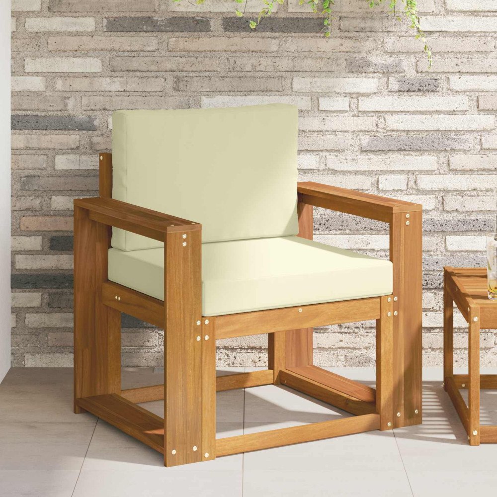 vidaXL Utomhussoffset Massivt akaciaträ och polyester