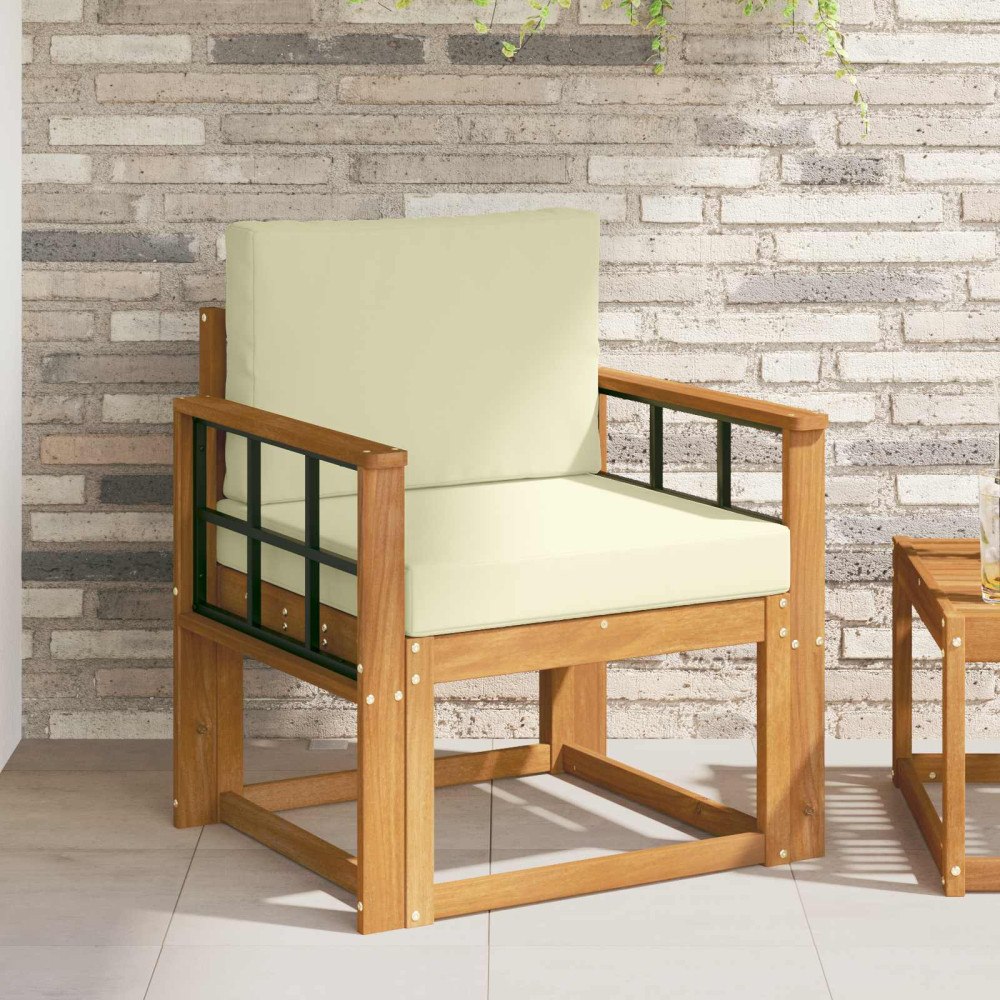 vidaXL Utomhussoffset Massivt akaciaträ och polyester