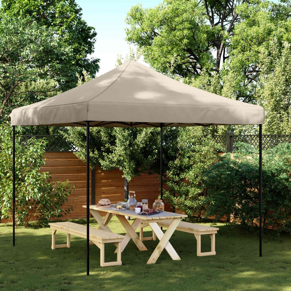 vidaXL Partytält Taupe 292 x 292 x 315 cm Oxford Tyg