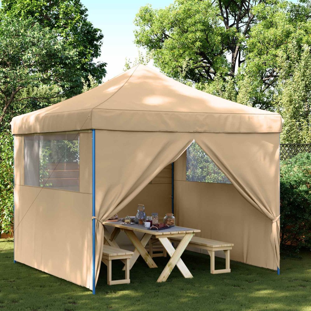 vidaXL Partytält Beige 292 x 292 x 315 cm Oxford Tyg