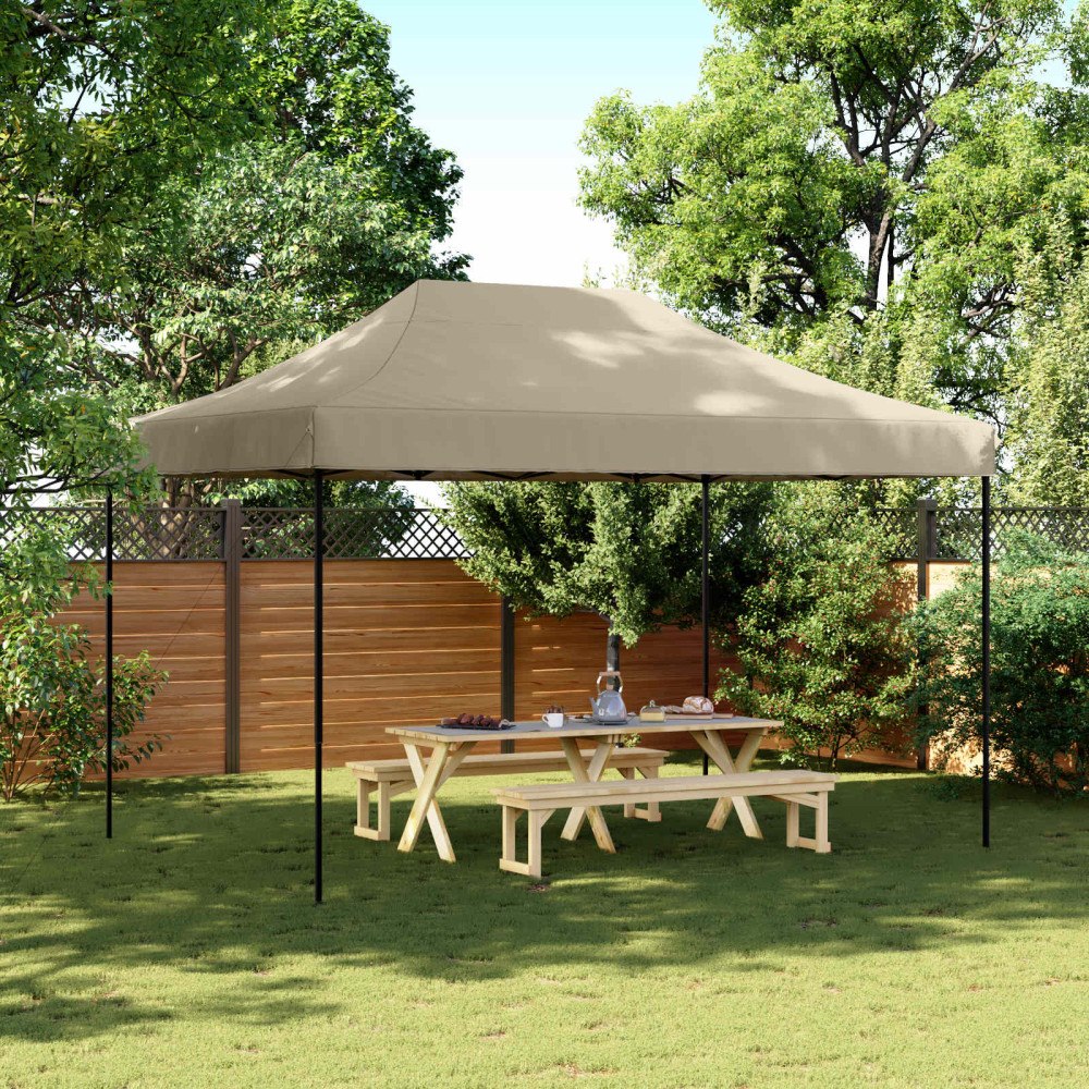 vidaXL Partytält Taupe 279 x 410 x 315 cm Oxford Tyg