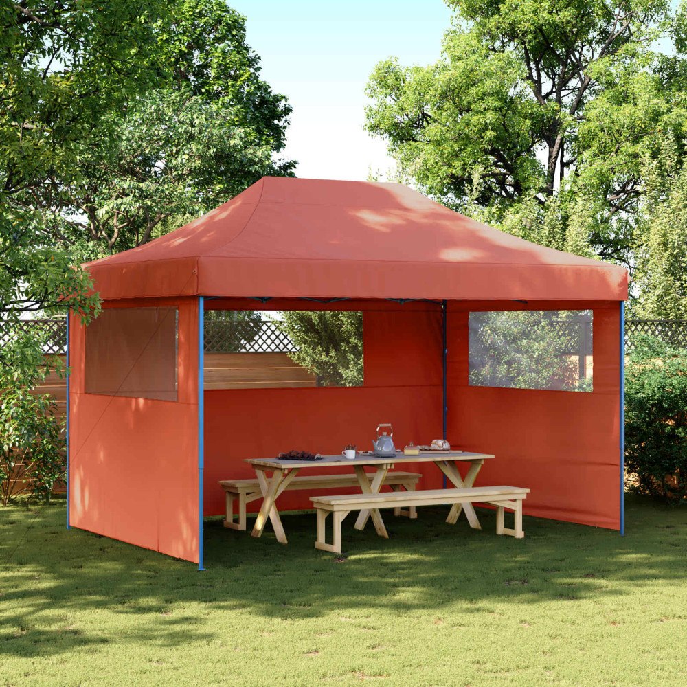 vidaXL Partytält Terracotta 279 x 410 x 315 cm Oxford Tyg