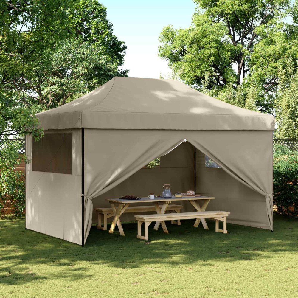 vidaXL Partytält Taupe 292 x 440 x 315 cm Oxford Tyg