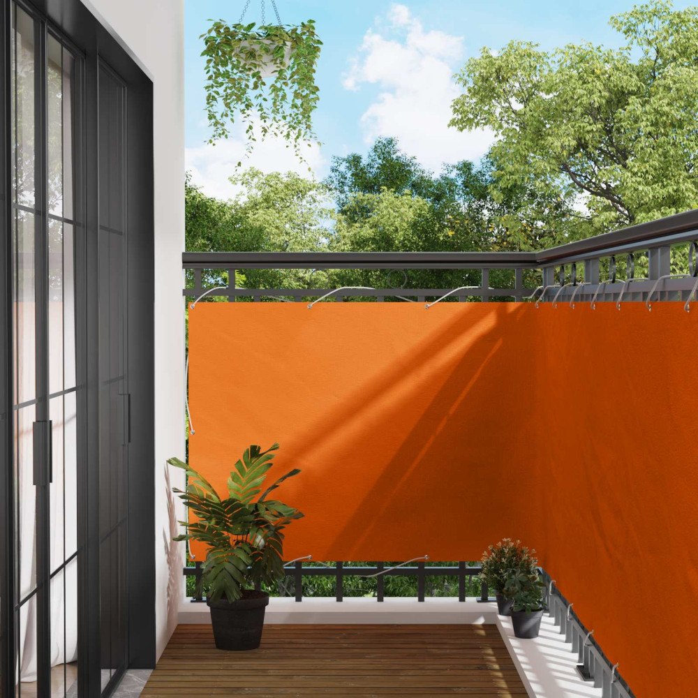 vidaXL Balkong Skärm Orange 110 x 500 cm Oxford Tyg