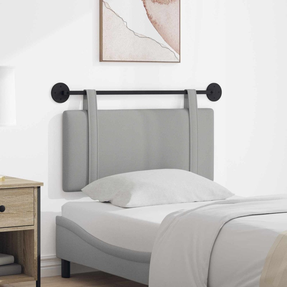 vidaXL Hängande Huvudgavel Väggmonterad Moln Grå 100 x 55 x 5 cm tyg