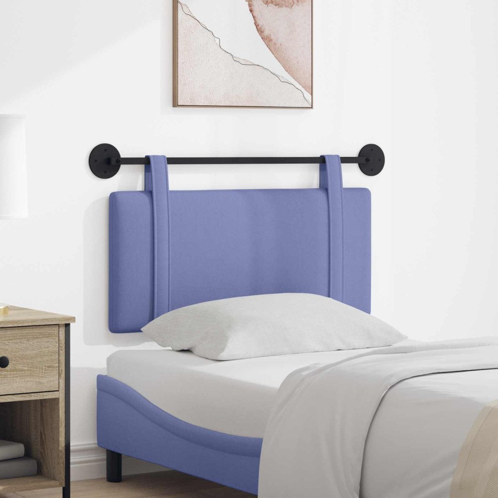 vidaXL Hängande Huvudgavel Väggmonterad Jeansblå 100 x 55 x 5 cm tyg