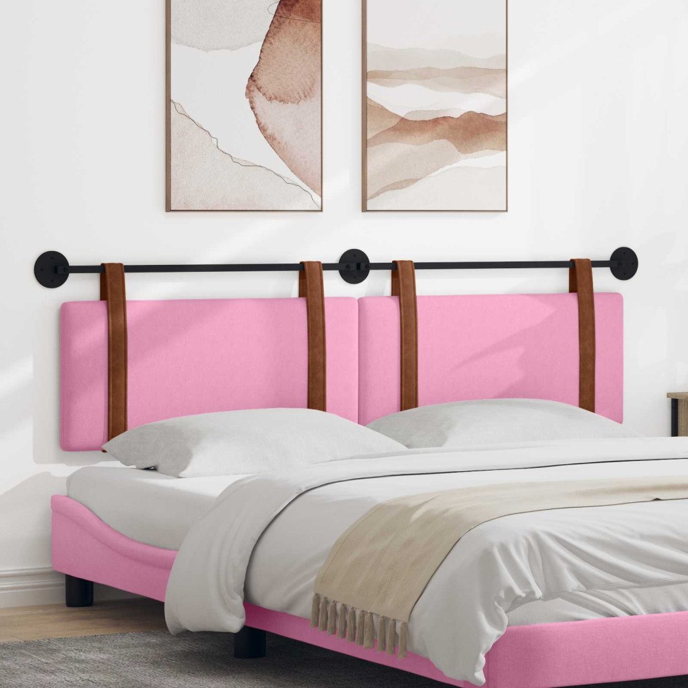 vidaXL Hängande Huvudgavel Väggmonterad Rosa 170 x 55 x 5 cm Antik PU