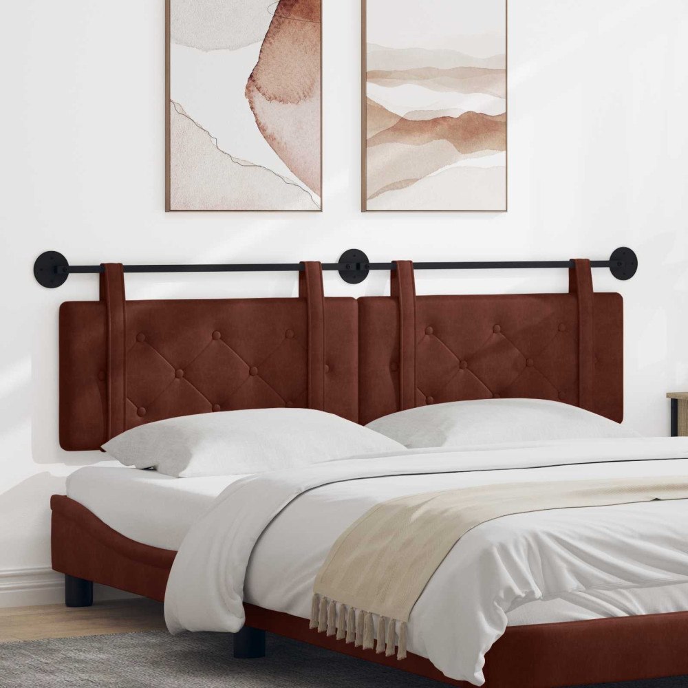 vidaXL Hängande Huvudgavel Skinande Brun 170 x 55 x 5 cm Antik PU