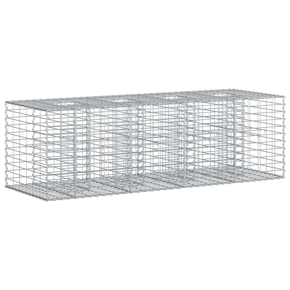 vidaXL Gabion upphöjd säng Silver 180 x 60 x 55 cm Galvaniserat Stål