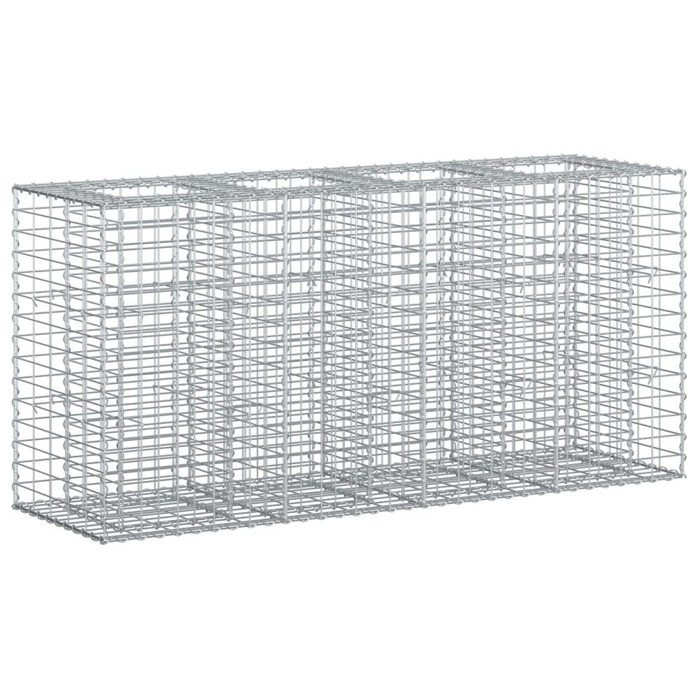vidaXL Gabion upphöjd säng Silver 170 x 50 x 80 cm Galvaniserat Stål