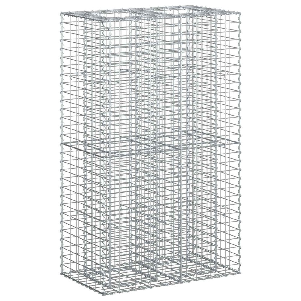 vidaXL Gabion upphöjd säng Silver 90 x 50 x 150 cm Galvaniserat Stål