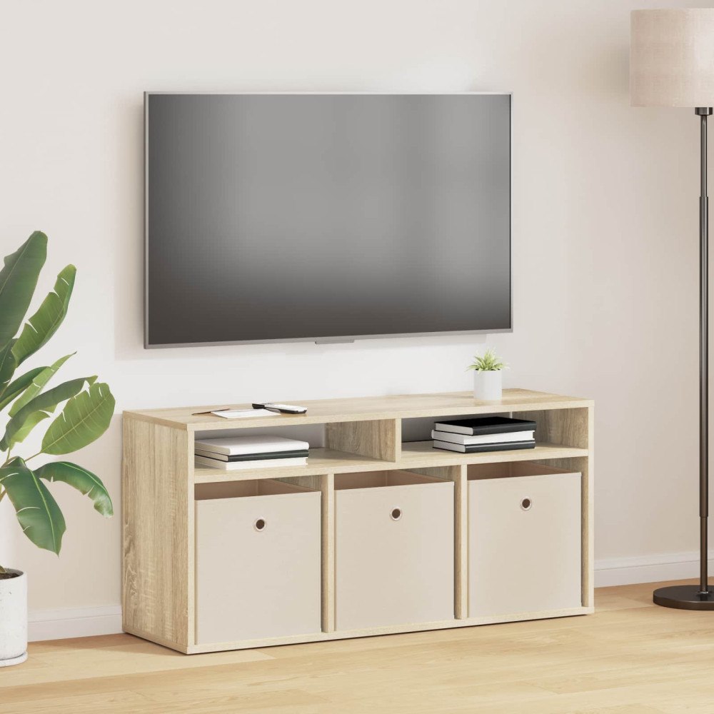 vidaXL Lågskåp med låda Sonoma-ek 102 x 32 x 48,5 cm