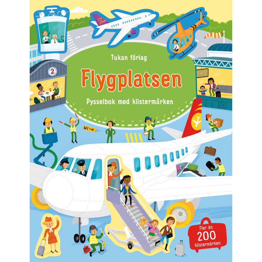 Tukan Förlag Flygplatsen - Pysselbok med klistermärken