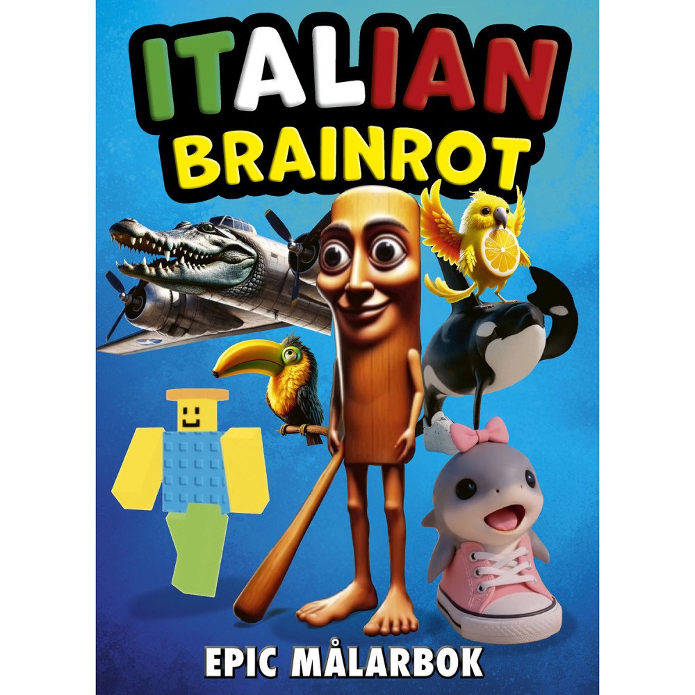 Tukan Förlag Italian brainrot Epic målarbok
