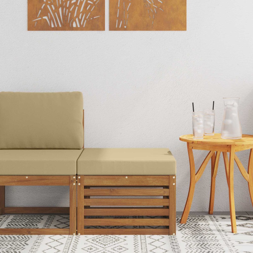 vidaXL Utomhuspall Massivt Akaciaträ Naturfärg