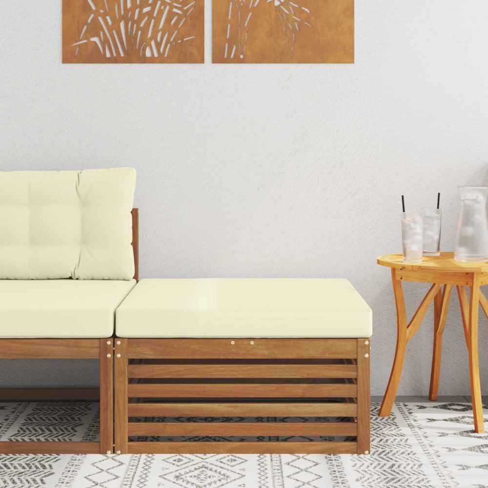 vidaXL Utomhuspall Massivt Akaciaträ Naturfärg