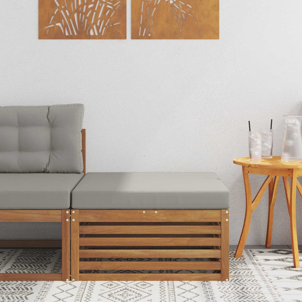 vidaXL Utomhuspall Massivt Akaciaträ Naturfärg