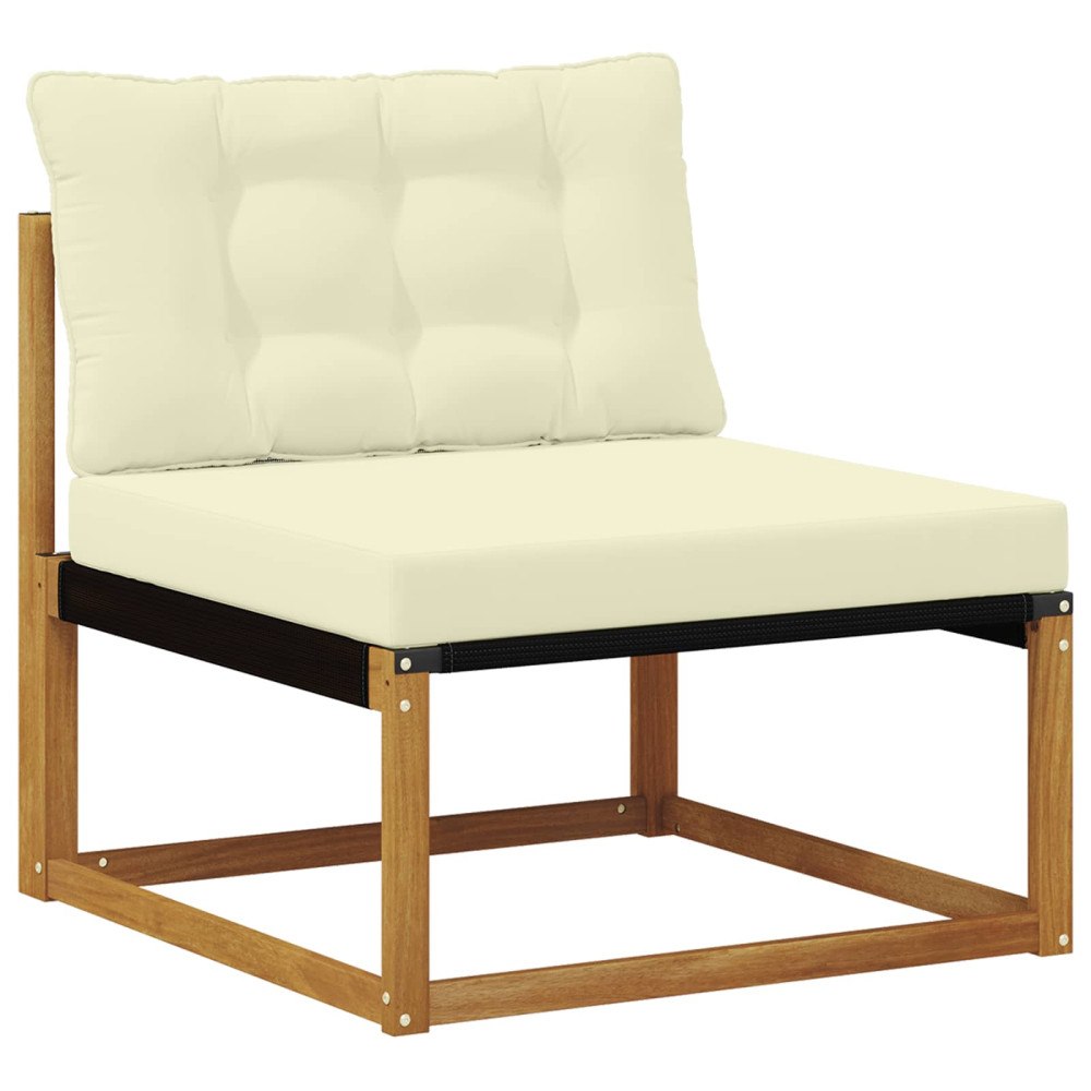 vidaXL Utomhus Mellansoffa Massivt Akaciaträ Naturfärg