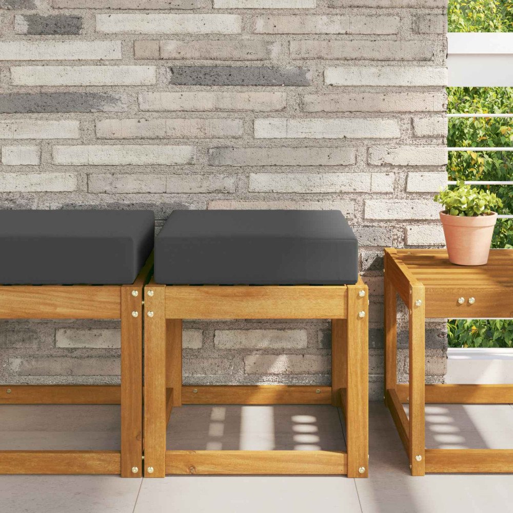 vidaXL Utomhus sitskudde Antracit 40 x 40 x 8 cm 100% Polyester