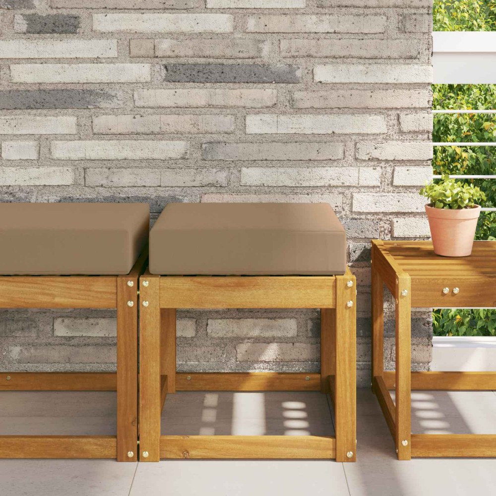 vidaXL Utomhus sitskudde Taupe 40 x 40 x 8 cm 100% Polyester