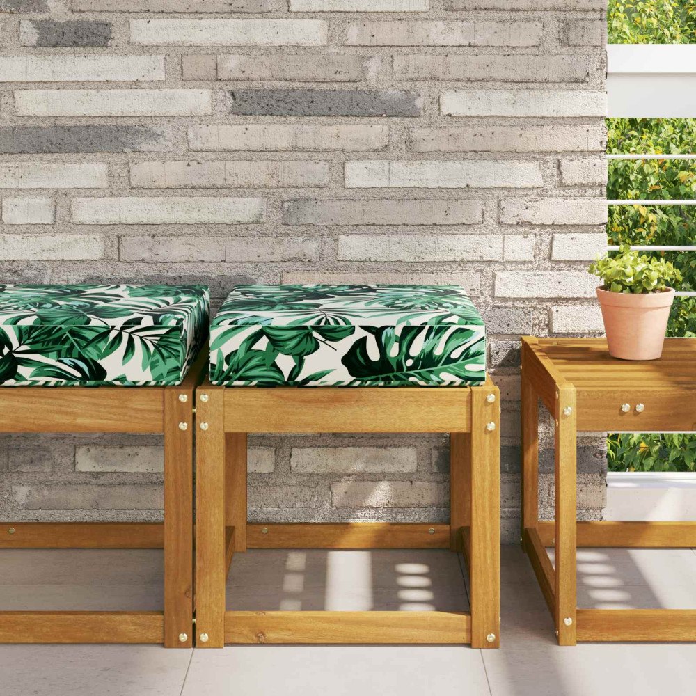 vidaXL Utomhus sitskudde Bladmönster 40 x 40 x 8 cm 100% Polyester