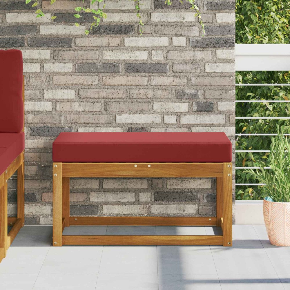 vidaXL Utomhus sitskudde Vinröd 80 x 40 x 8 cm 100% Polyester