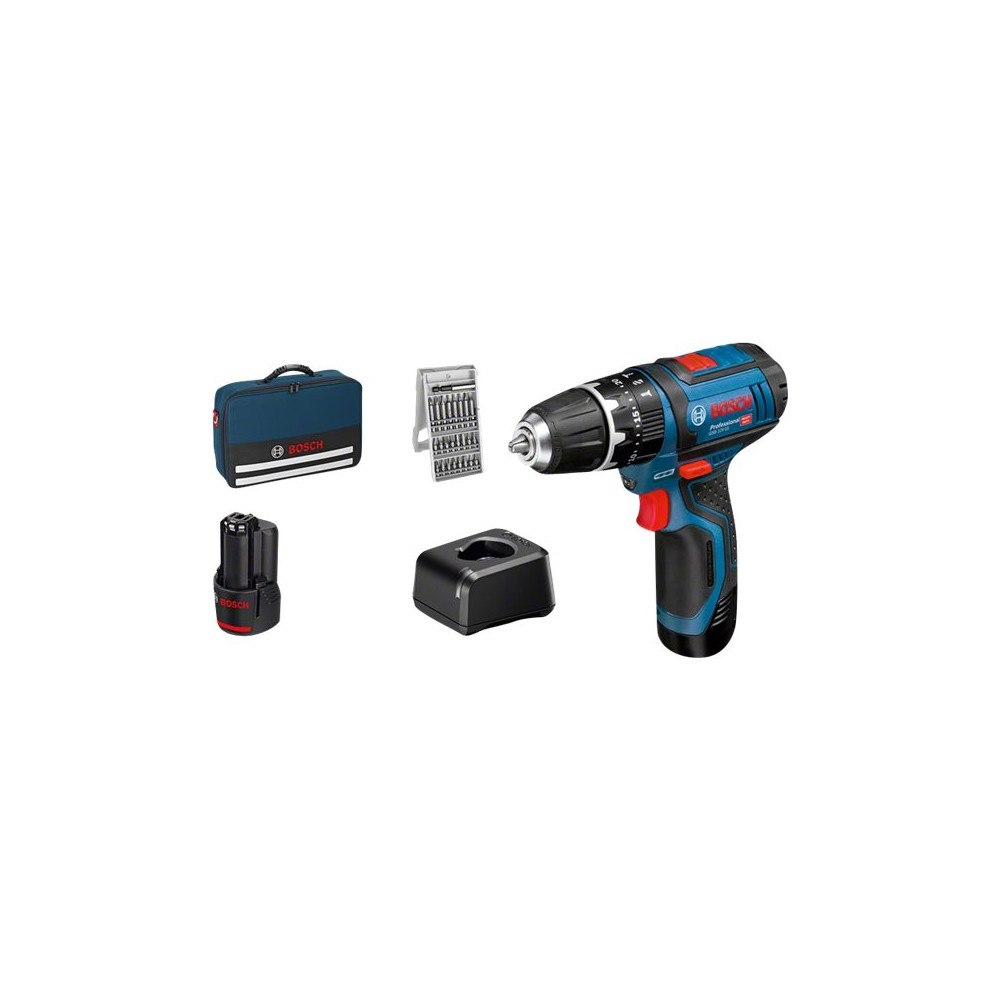 Bosch Group Bosch GSB Professional 12V-15 - slagborr/skruvdragare - sladdlös - 2 hastigheter - 2 batterier