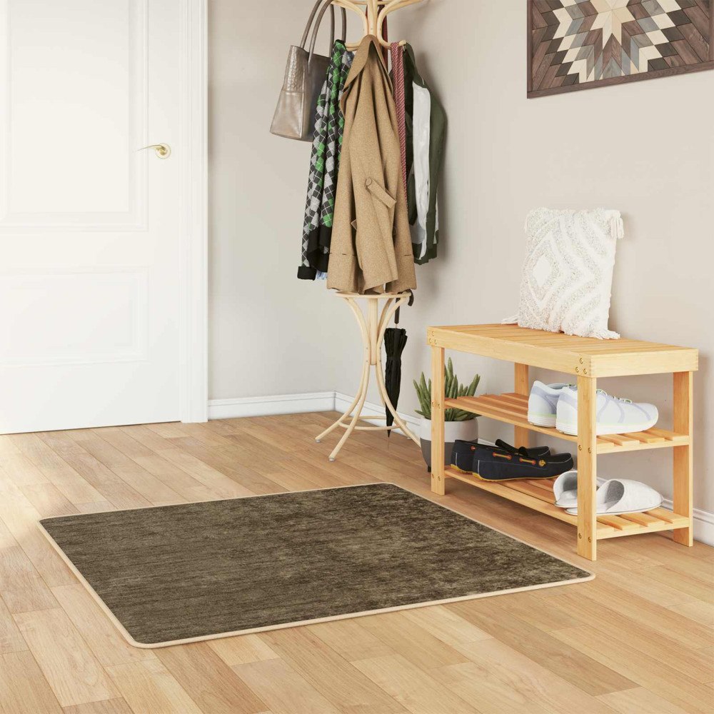 vidaXL Mattlöpare MARSA Skogsgrön 100 x 100 cm Polyester och PVC