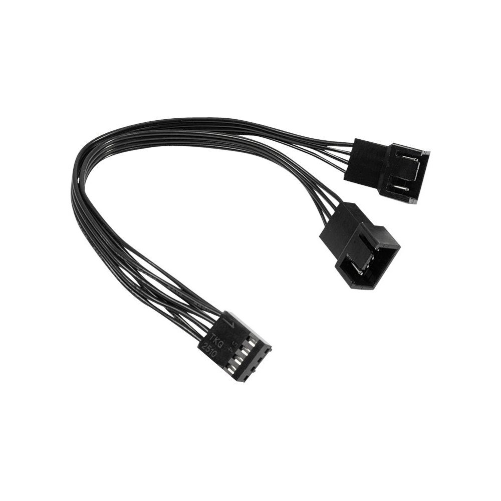 Inter-Tech Elektronik Handels Inter-Tech - strömdelare för fläkt - 4-stifts PWM till 4-stifts PWM - 15 cm