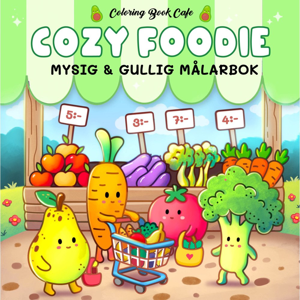Coloring Book Cafe Cozy Foodie. Mysig och gullig Cozy Coloring målarbok från Coloring Book Cafe (häftad)