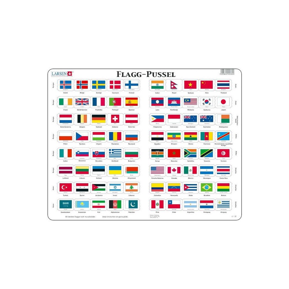 No Brand Pussel Flaggpussel 80 bitar