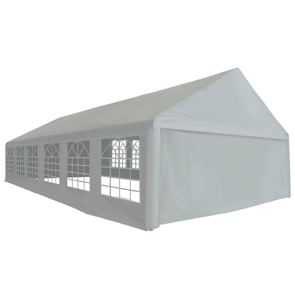 vidaXL Tälttyg utan ram Grå 12 x 6 m PE