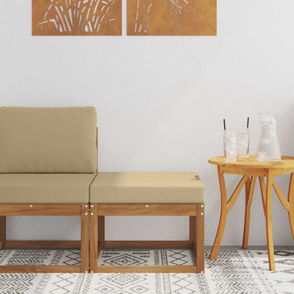 vidaXL Utomhuspall Massivt Akaciaträ Naturfärg