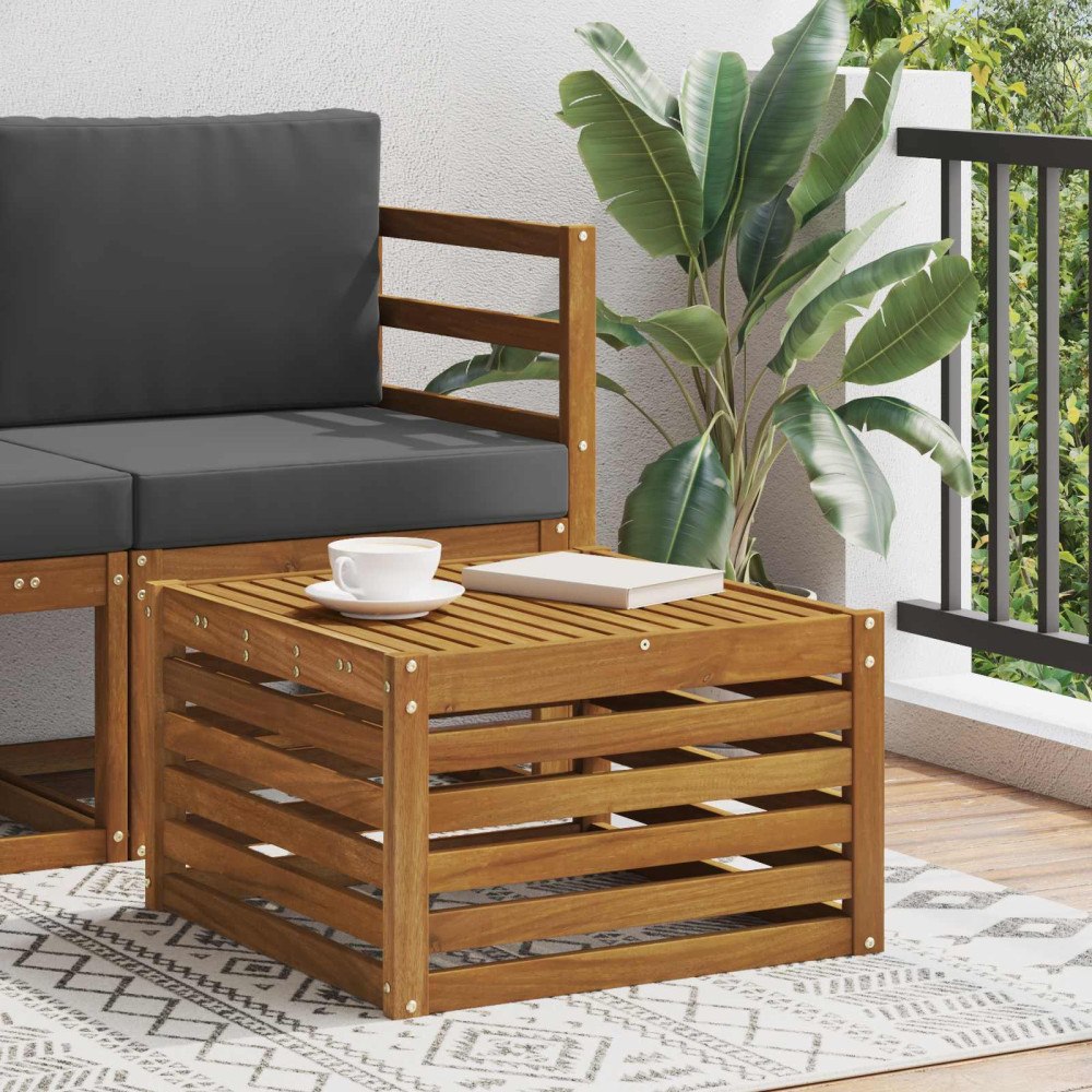 vidaXL Utomhusbord Massivt Akaciaträ Naturfärg 59 x 59 x 37 cm