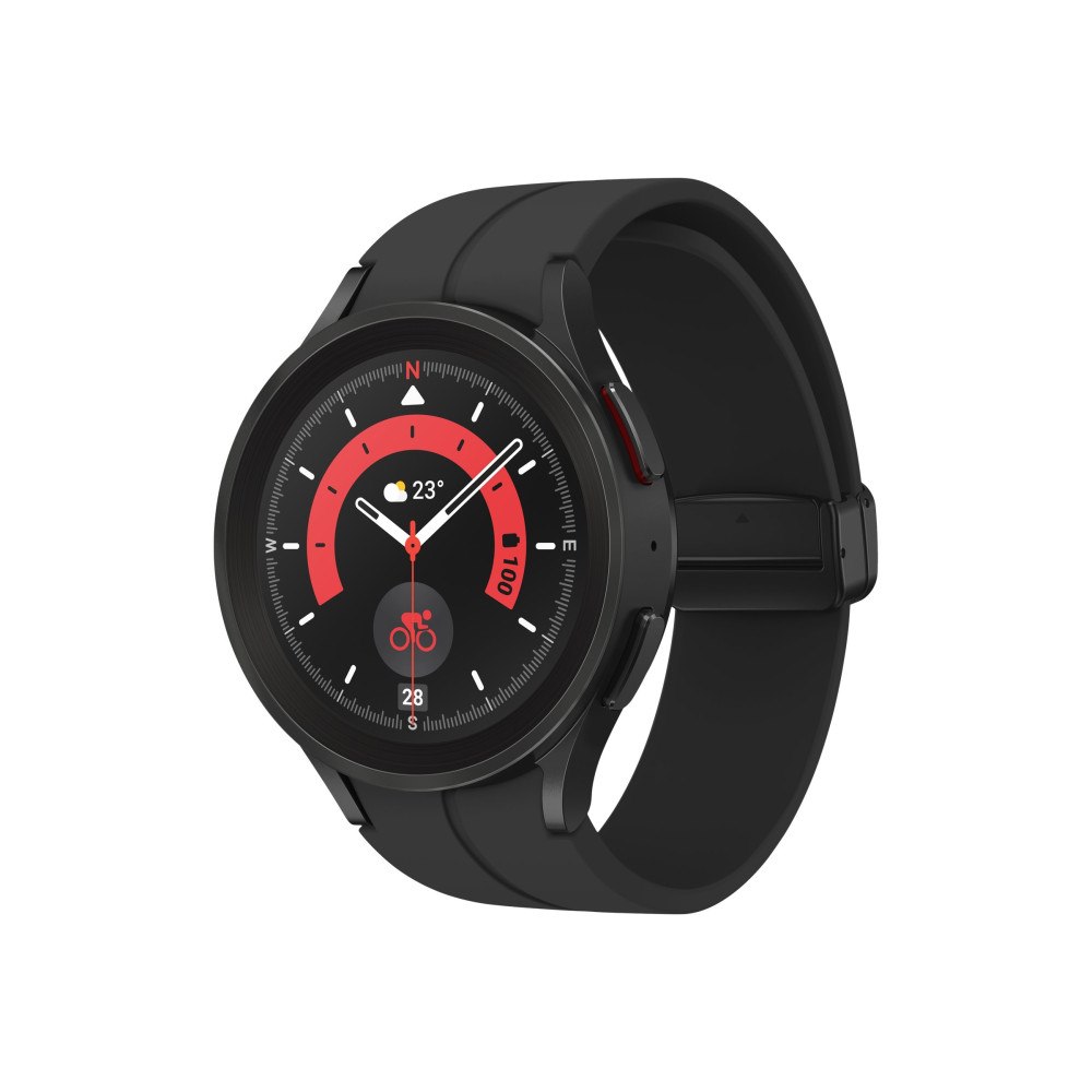 SAMSUNG Samsung Galaxy Watch5 Pro - svart titan - smart klocka med sportband - svart titan - 16 GB