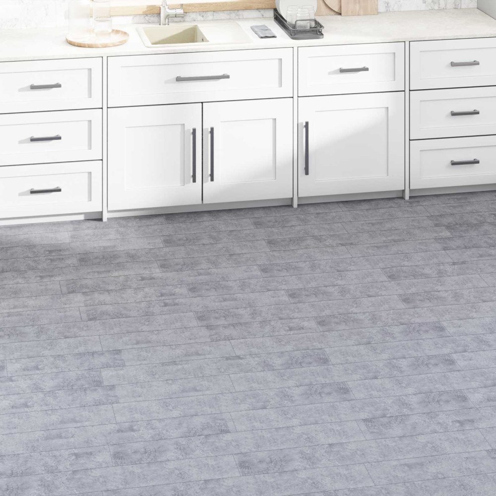 vidaXL Golvplankor 36 pcs Cementgrå 5,02 m² PVC