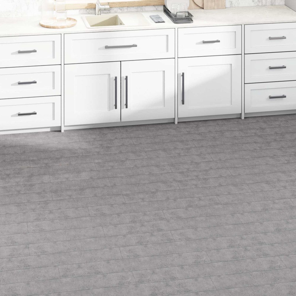 vidaXL Golvplankor 36 pcs Cement Brun 5,02 m² PVC