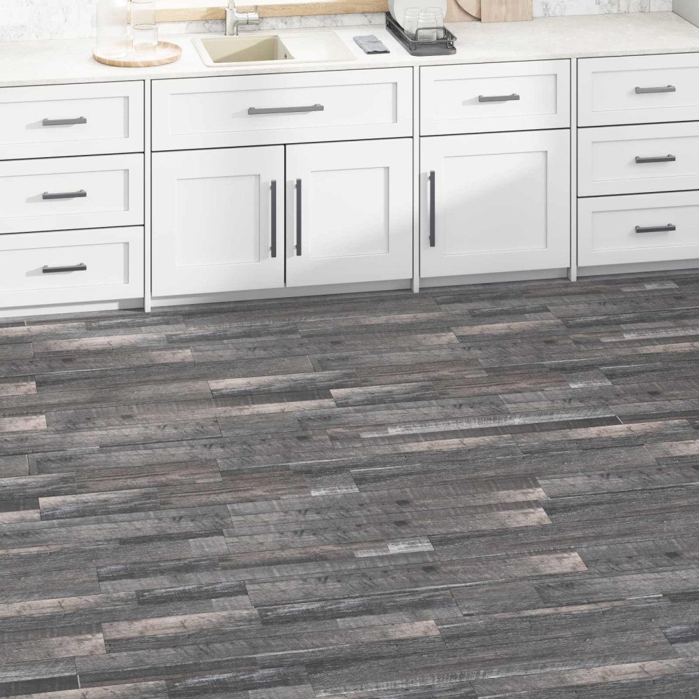 vidaXL Golvplankor 36 pcs Brun 5,02 m² PVC