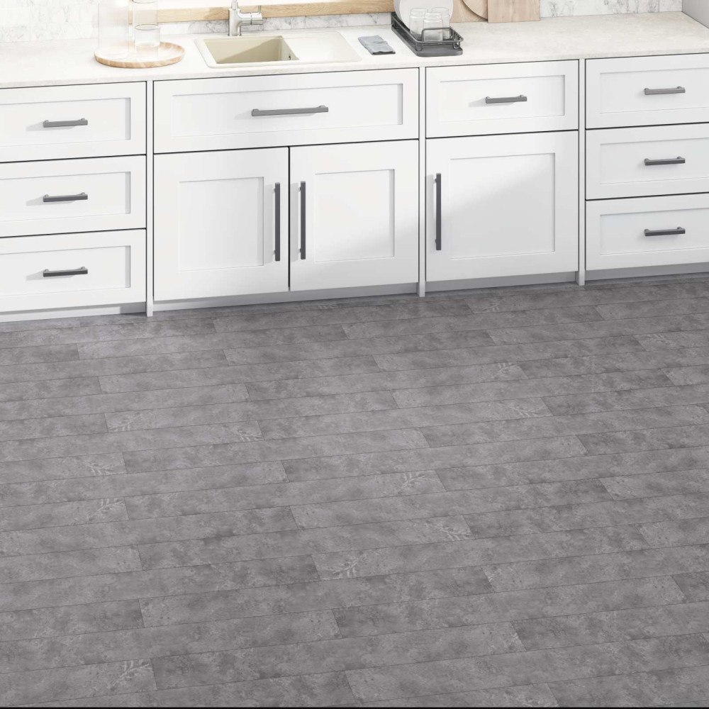 vidaXL Golvplankor 36 pcs BetongGrå 5,02 m² PVC