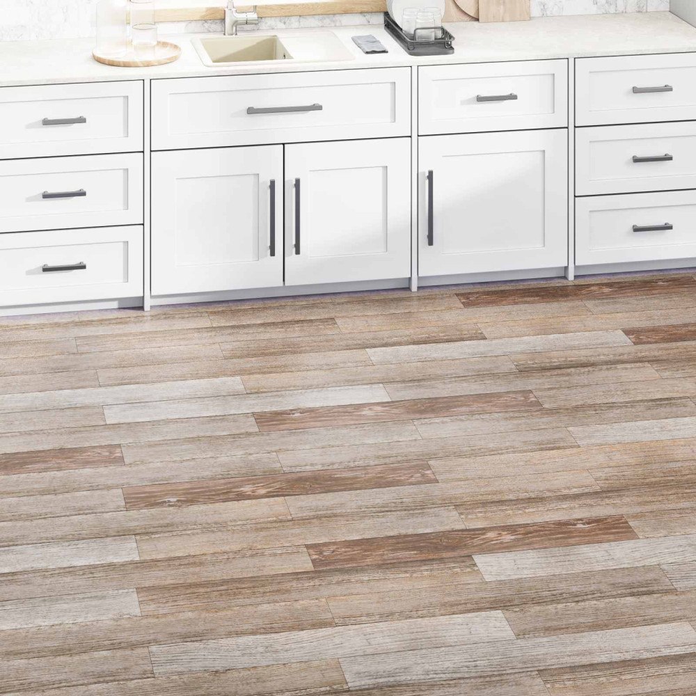 vidaXL Golvplankor 36 pcs Brun 5,02 m² PVC