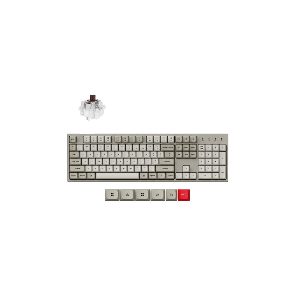 Keychron Keychron C2 Pro 8K, Kabel, USB, Mekaniska tangentbrytare, QW...