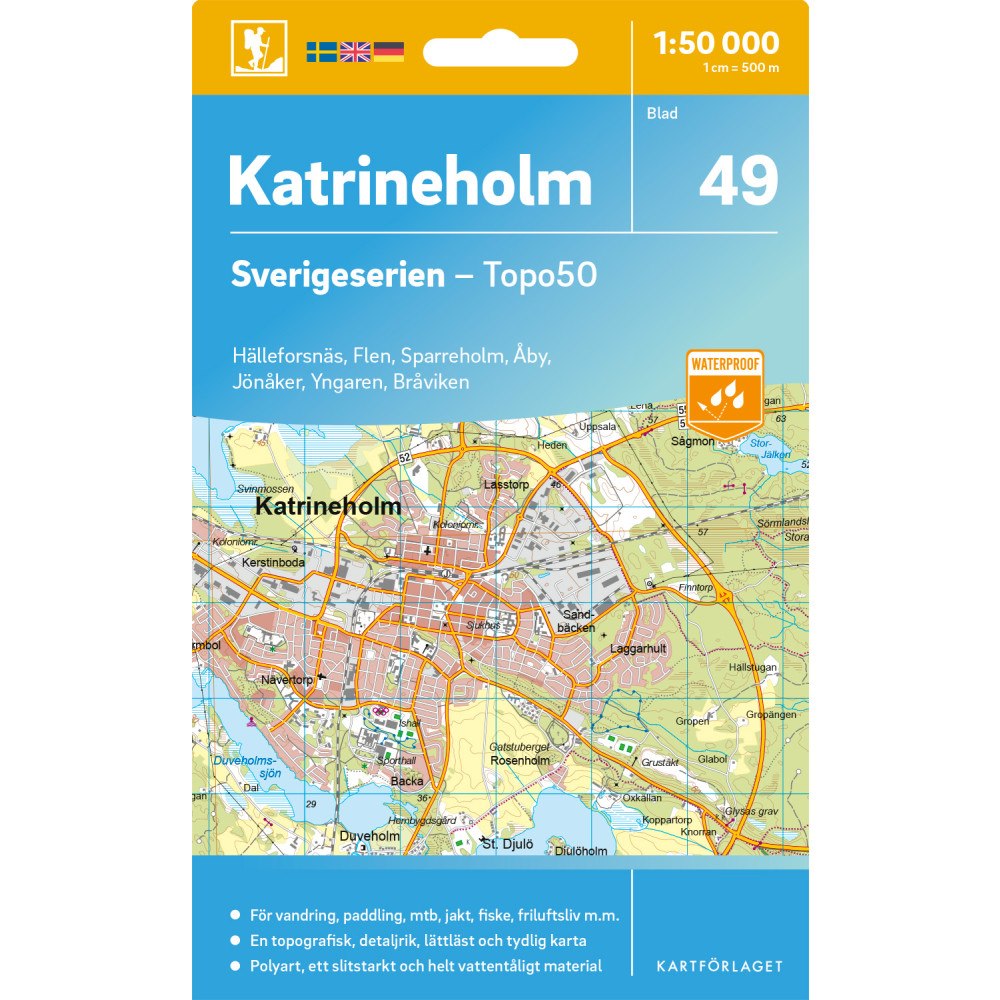 Kartförlaget 49 Katrineholm Sverigeserien Topo50