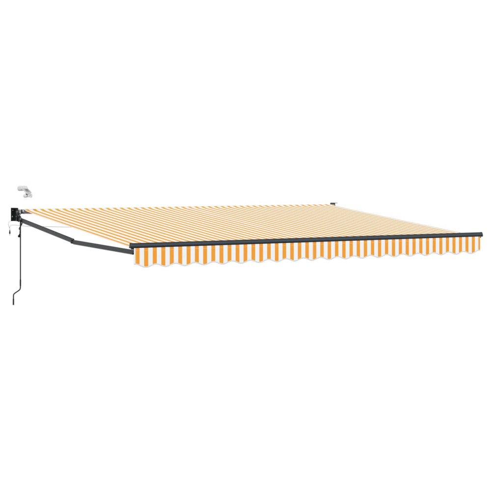 vidaXL Elektrisk Retraktabel Markis Gul och Vit 4 × 3 m